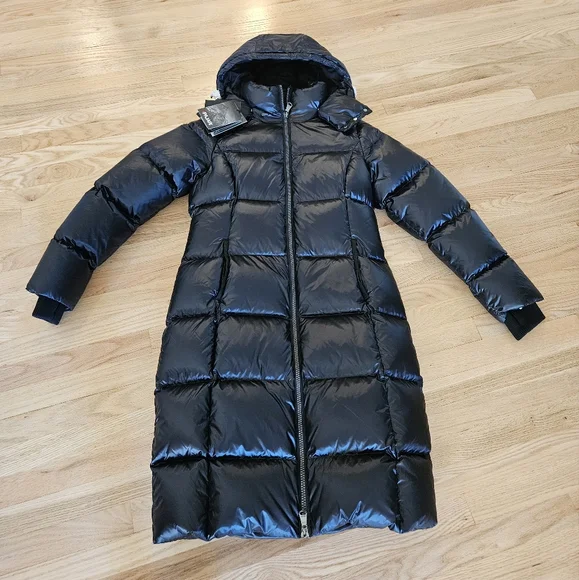 NWT Pajar Black Solstice Long Down Puffer Quileted Winter Jacket - size large - Picture 12 of 16